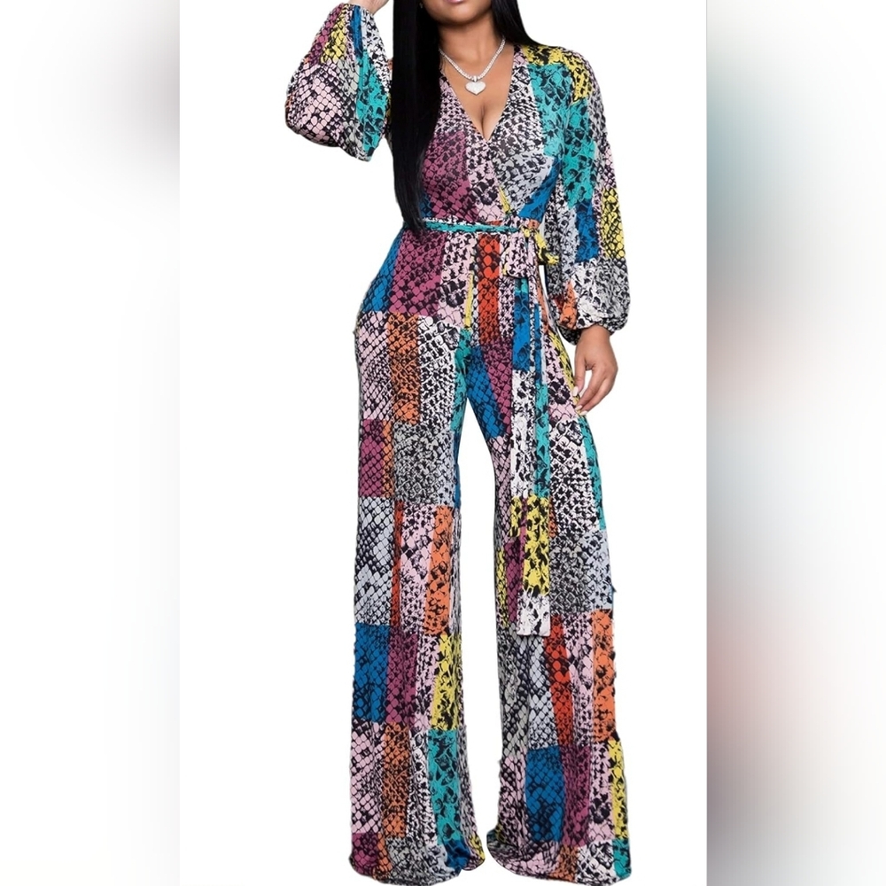 Multicolor Dressy Jumpsuit in Medium